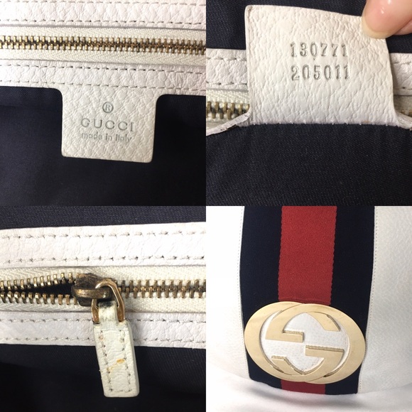 Authentic Gucci white leather hobo shoulde… - Picture 11 of 16